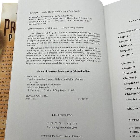 Practical Parenting By Montel Williams & Jeffrey Gardère Ph.D.  2000 Hardcover - Picture 14 of 16
